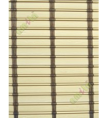 Rollup mechanism beige color with brown stripes  PVC blind